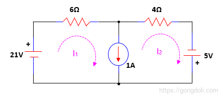 슈퍼 메쉬 해석법 : 키르히호프의 법칙으로 해석