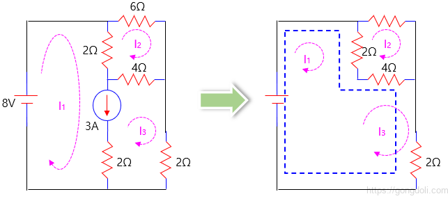 슈퍼 메쉬 해석법 : 복잡한 예제