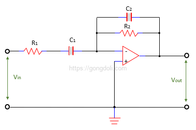 반전 능동 대역 통과 필터
