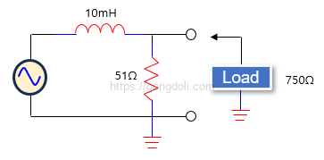 RL 수동 저역 통과 필터 : 예제 풀이
