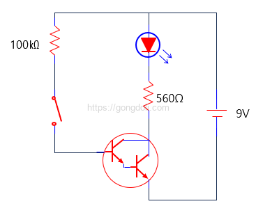 달링턴 회로 : 스위치 회로