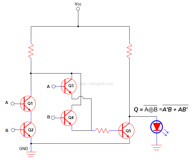 XNOR 게이트 회로 : 트랜지스터