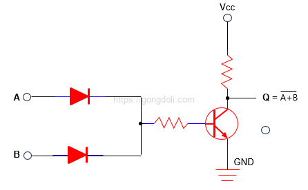 NOR 게이트 회로 : 다이오드 이용