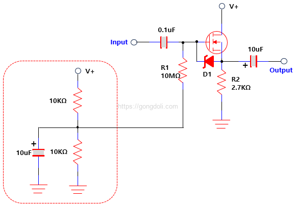 Buffer 회로 설계 : 바이어스 MOSFET Buffer회로
