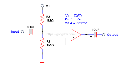Buffer 회로 설계 : OPAMP 사용한 Buffer 회로 동작 원리