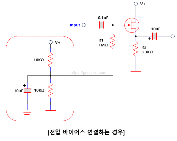 Buffer 회로 설계 : 전압 바이어스된 트랜지스터 Buffer회로