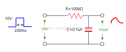 RC 적분기 동작 원리 : 예제