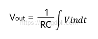 RC 적분기 동작 원리 : 출력