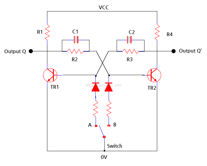 쌍안정 멀티바이브레이터 회로