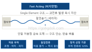 퓨즈 선정 방법 : 비지연형
